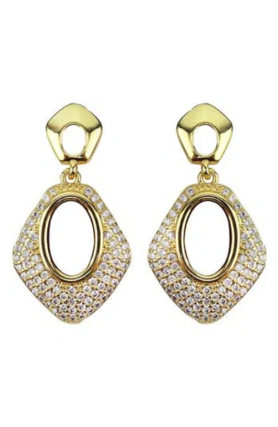 Panacea Pavé Cubic Zirconia Geometric Drop Earrings