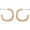 Panacea Pavé Cubic Zirconia Hoop Earrings In Gold