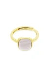 Panacea Pink Mother-of-pearl Adjustable Ring In Gold/pink