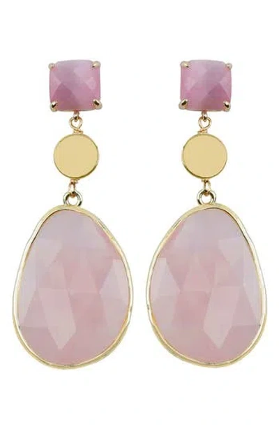 Panacea Pink Stone Drop Earrings