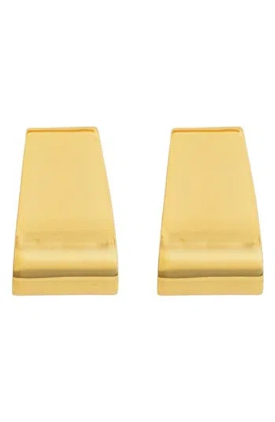Panacea Polished J Hoop Earrings In Gold