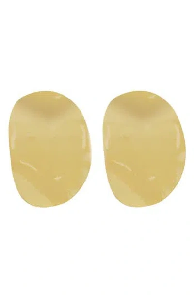 Panacea Polished Stud Earrings In Gold