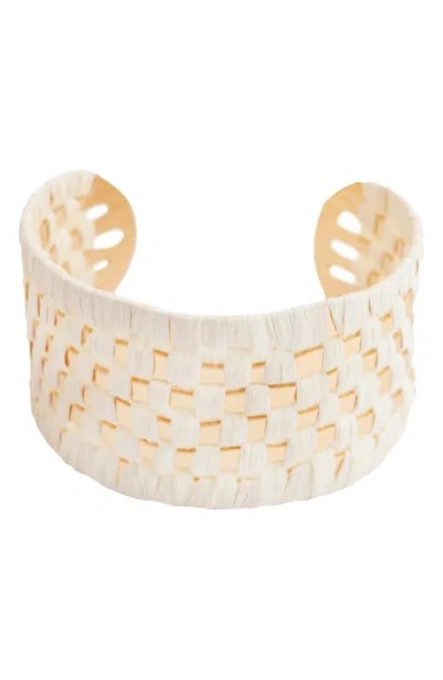 Panacea Raffia Cuff In Neutral
