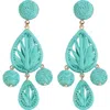 Panacea Raffia Teardrop Earrings In Blue