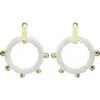 Panacea Raffia Wrapped Circle Drop Earrings