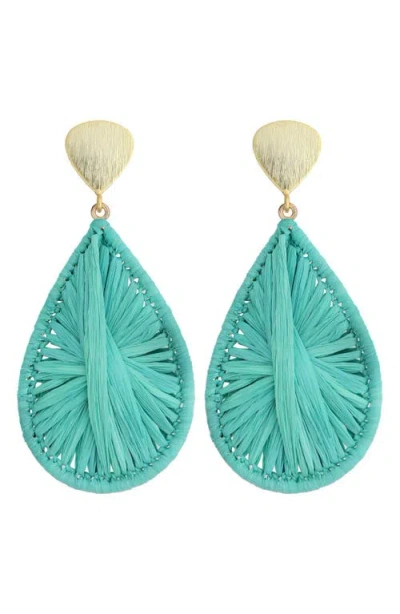 Panacea Rattan Teardrop Earrings In Green