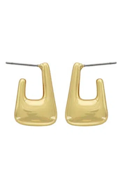 Panacea Rectangle Hoop Earrings In Gold