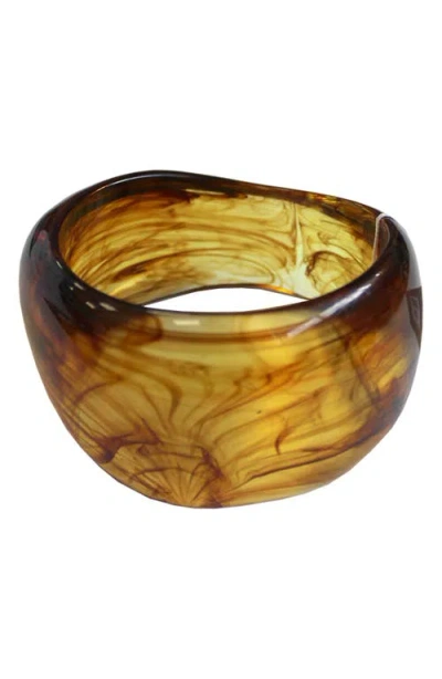 Panacea Resin Bangle In Brown