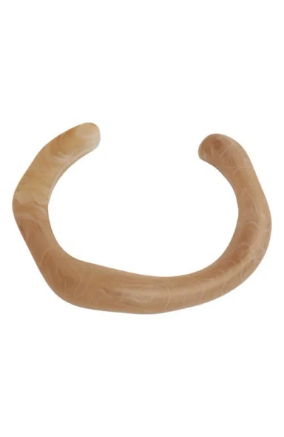Panacea Resin Cuff Bracelet In Brown