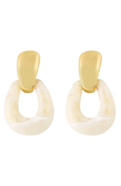 Panacea Resin Door Knocker Earrings In Multi