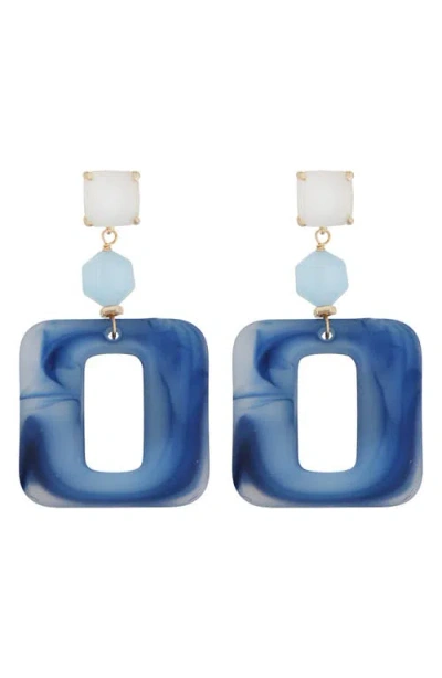Panacea Resin Drop Earrings In Blue
