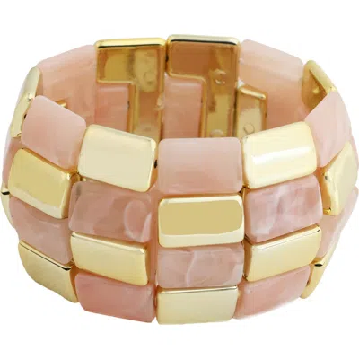 Panacea Resin Stretch Bracelet In Pink