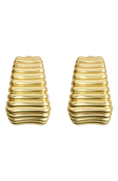 Panacea Ridged Hoop Earrings