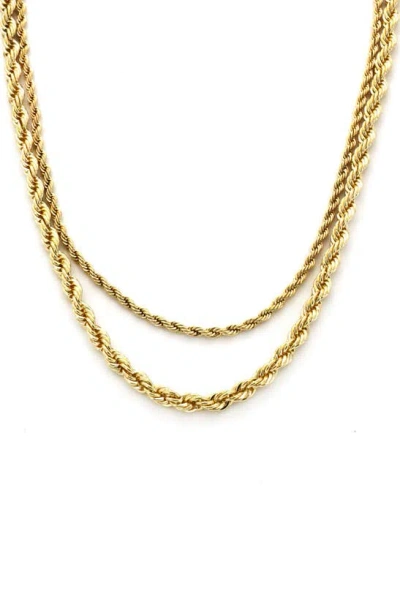 Panacea Rope Layered Necklace In Gold
