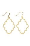 Panacea Scalloped Open Drop Earrings In Gold