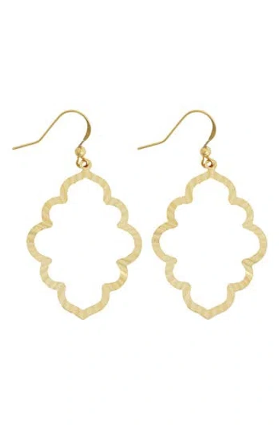 Panacea Scalloped Open Drop Earrings In Gold