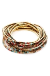 Panacea Set Of 10 Crystal Bracelets In Multi
