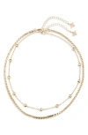 Panacea Set Of 2 Chain Necklaces In Gold