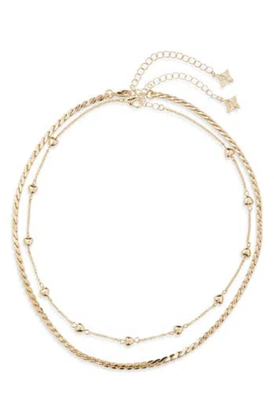 Panacea Set Of 2 Chain Necklaces In Gold