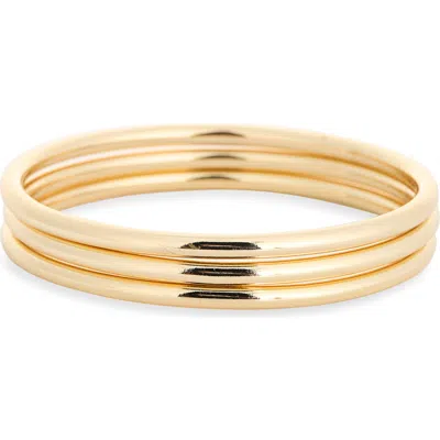 Panacea Set Of 3 Bangle Bracelets In Gold