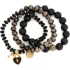 Panacea Set Of 3 Beaded Stretch Bracelets In Multi