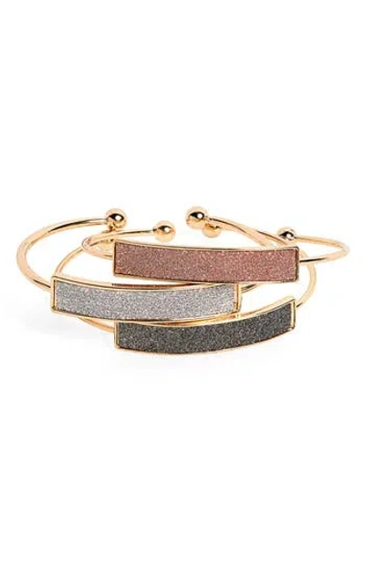 Panacea Set Of 3 Cuff Bracelets In Multi