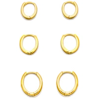 Panacea Set Of 3 Mini Huggie Hoop Earrings