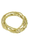 Panacea Set Of 5 Beaded Stretch Bracelets