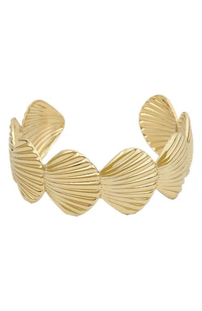Panacea Shell Cuff Bracelet In Gold