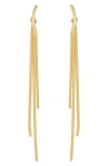 Panacea Snake Chain Drop Earrings In Gold