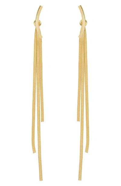 Panacea Snake Chain Drop Earrings In Gold