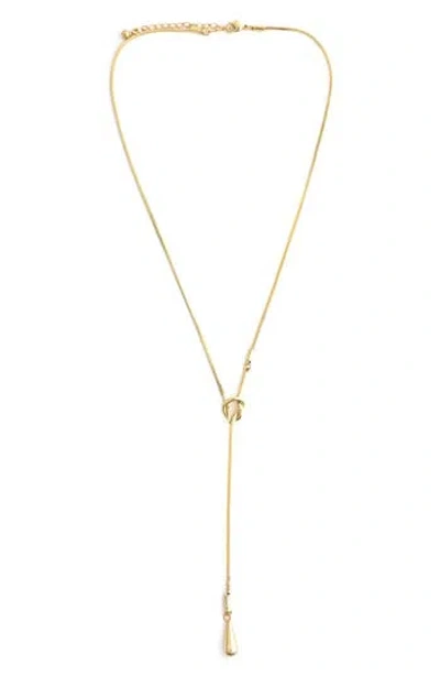 Panacea Snake Chain Y-necklace In Gold