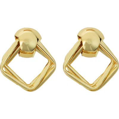Panacea Square Doorknocker Earrings In Gold