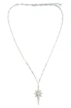 Panacea Starburst Pendant Necklace In Metallic