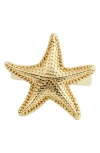 Panacea Starfish Adjustable Ring In Gold