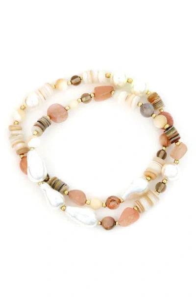 Panacea Stone 2-row Bracelet In Multi