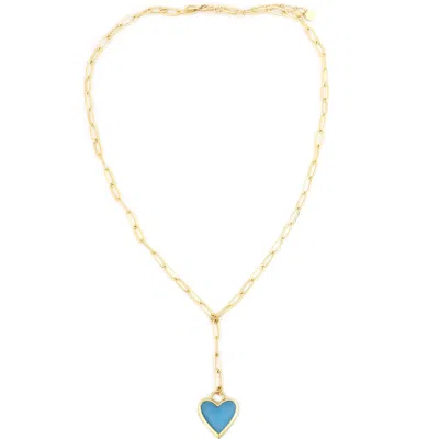 Panacea Stone Heart Y-necklace In Gold