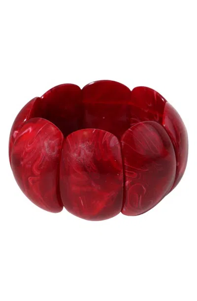 Panacea Stretch Bracelet In Burgundy