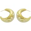 Panacea Tapered Hoop Earrings In Gold