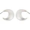 Panacea Tapered Hoop Earrings In Silver