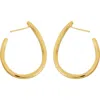 Panacea Teardrop Hoop Earrings In Gold