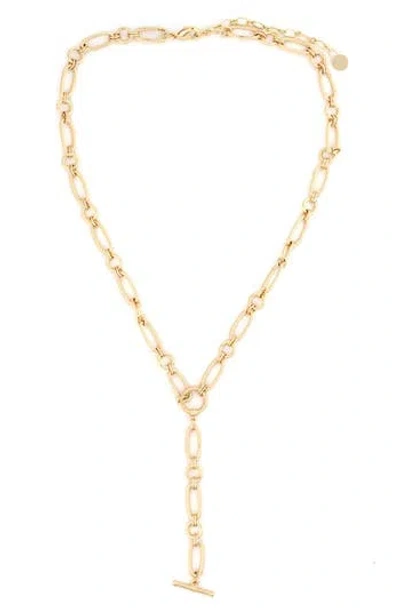 Panacea Textured Bar Y-necklace In Gold