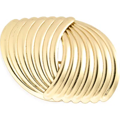 Panacea Textured Brooch In Gold