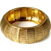 Panacea Textured Dome Hinge Bangle In Gold