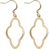 Panacea Textured Quatrefoil Drop Earrings In Gold