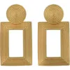 Panacea Textured Rectangle Drop Earrings In Gold