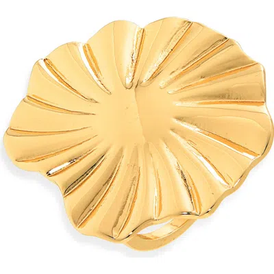 Panacea Textured Statement Ring In Gold
