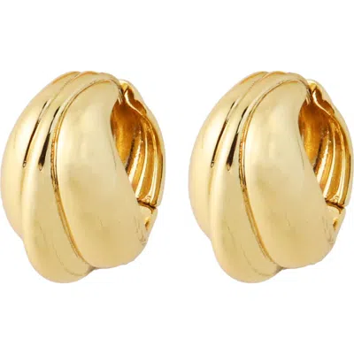 Panacea Three Row Bubble Hoop Earrings In Gold