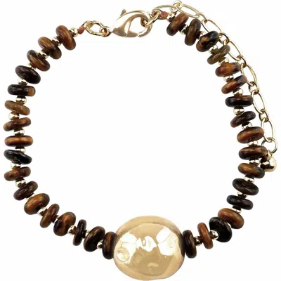 Panacea Tiger's-eye & Freshwater Pearl Bracelet