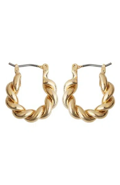 Panacea Twisted Huggie Hoop Earrings In Gold